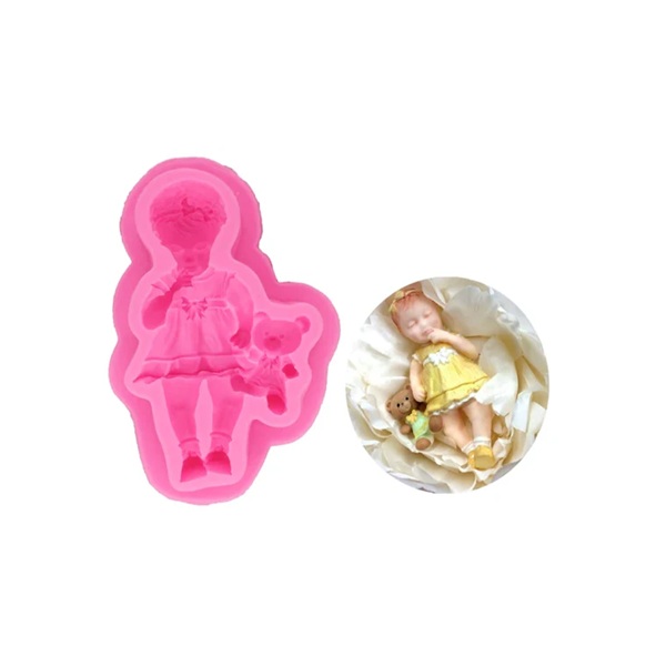 BABY GIRL SILICONE MOLD