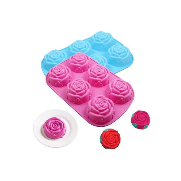 6 ROSE CAVITIES SILICONE MOULD