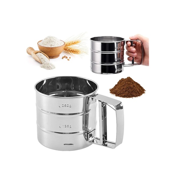 STAINLESS STEEL FLOUR SIFTER ( MEDIUM)