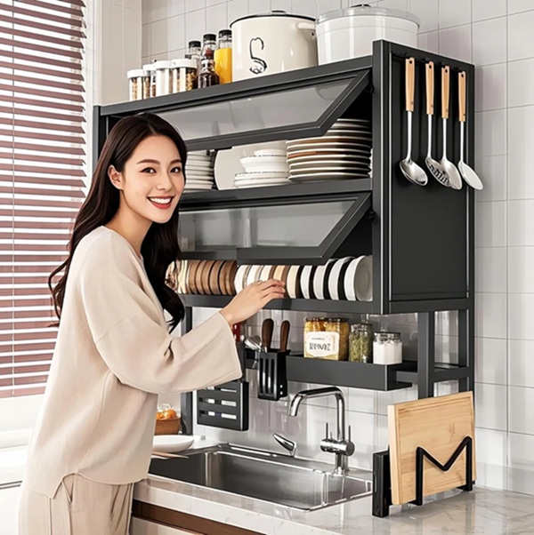 DOUBLE  LAYER KITCHEN DISH DRYING RACK