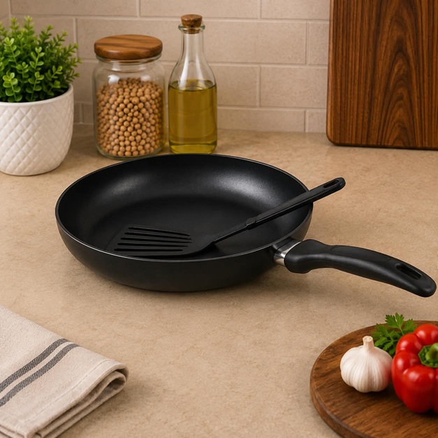 MITSHU NON-STICK FRY PAN WITH SPACTULA 20CM