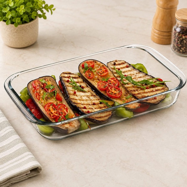 BOROSICILATE RECTANGLE BAKING DISH  3L
