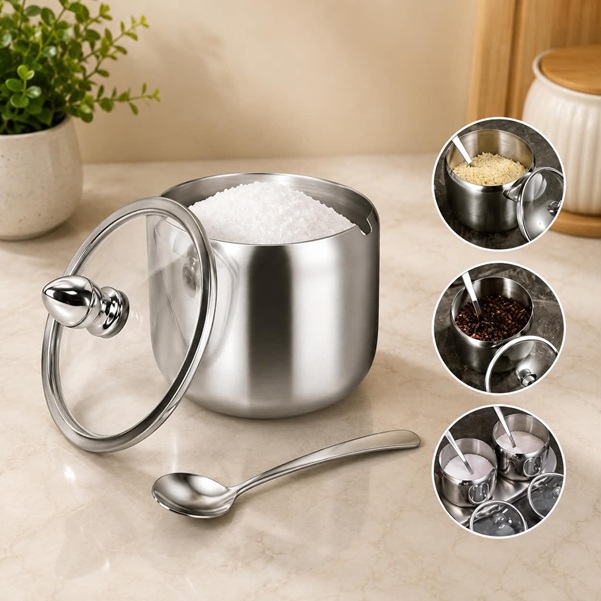STAINLESS STEEL SEASONING JAR