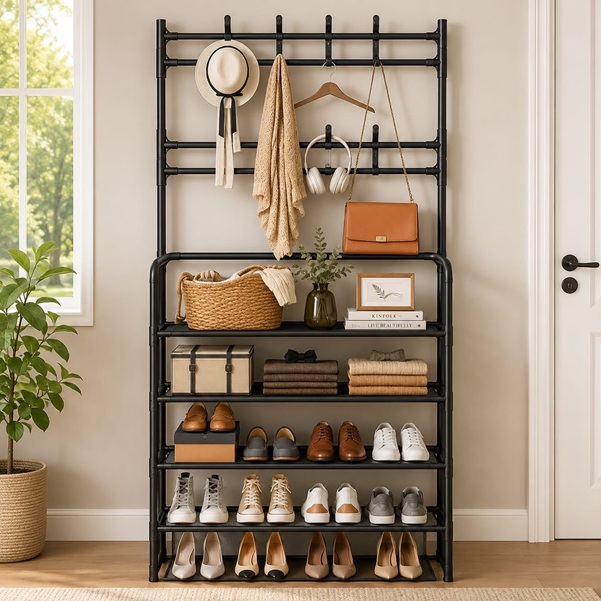 5 TIER SHOE , HAT & COAT RACK